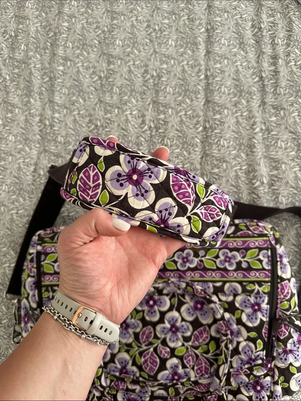 Vera Bradley Floral Quilted Laptop Bag in Purple